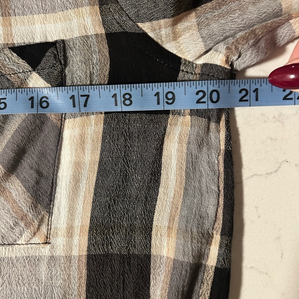 Like New Lucky Brand Plaid Button Down Shirt Size S (M/L Fit) - Picture 7 of 10